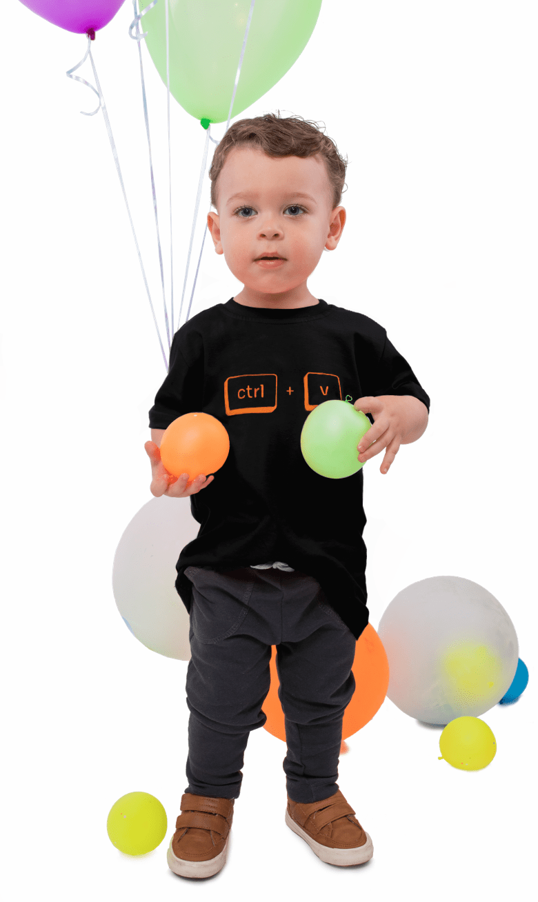 Miniatura Camiseta Infantil Filho Preta “Ctrl V” 10
