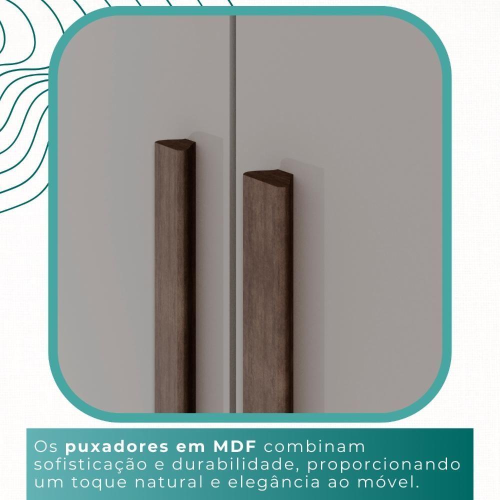 Guarda Roupa Casal 100% Mdf 6 Portas 6 Gavetas Itália - Mais Móveis Newcanion-offwhite