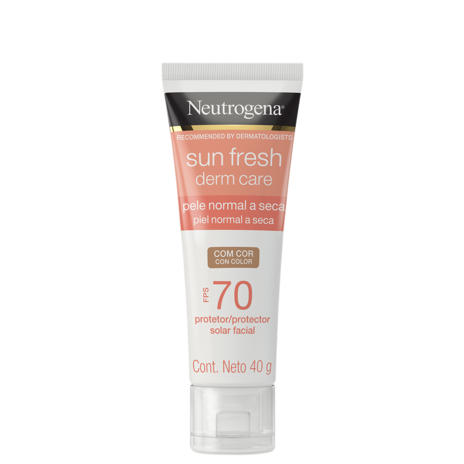 Miniatura Protetor Solar Facial Neutrogena Sun Fresh Derm Care com Cor