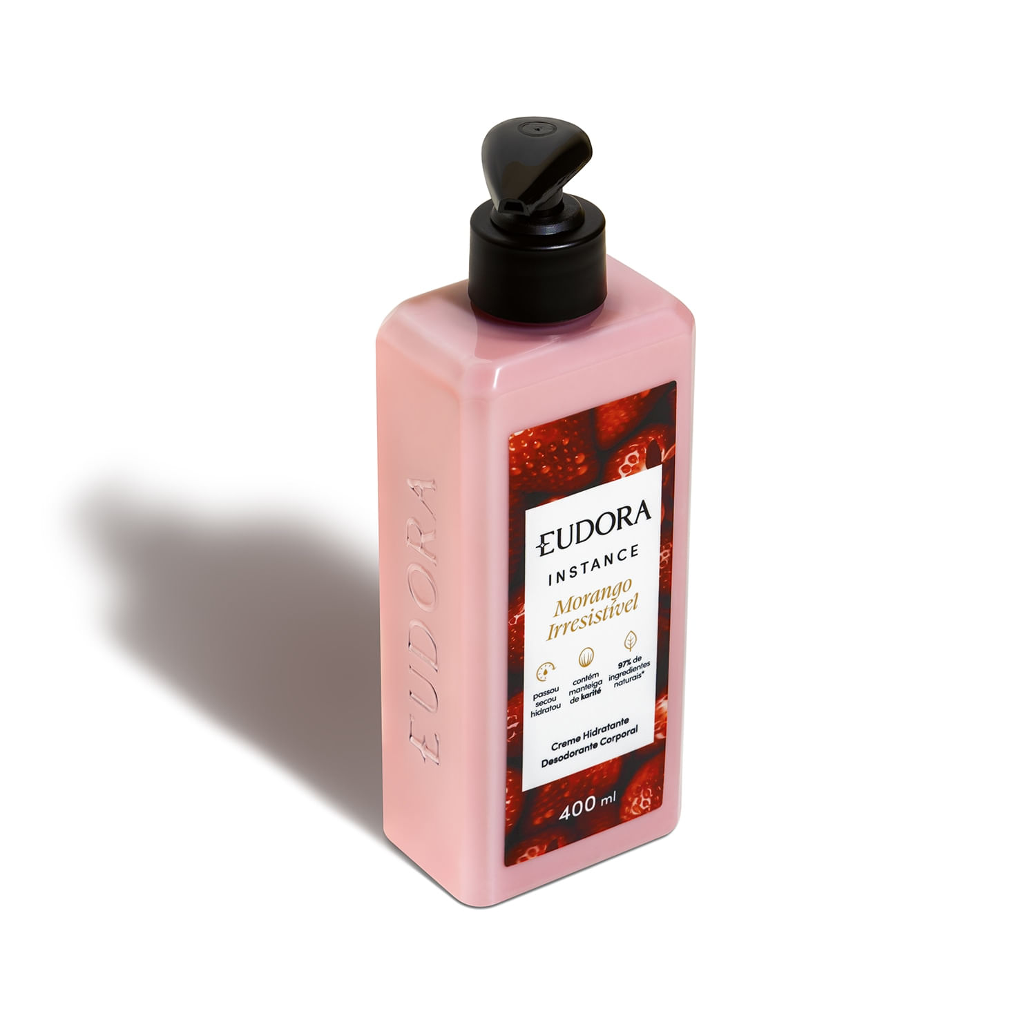 Eudora Instance Morango Irresistível Creme Hidratante 400ml