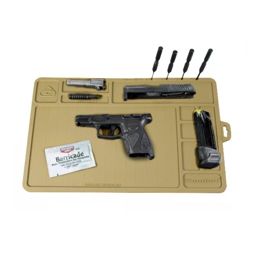 Miniatura Tapete Para Manutenção Pistolas E Revólveres Combat Tan