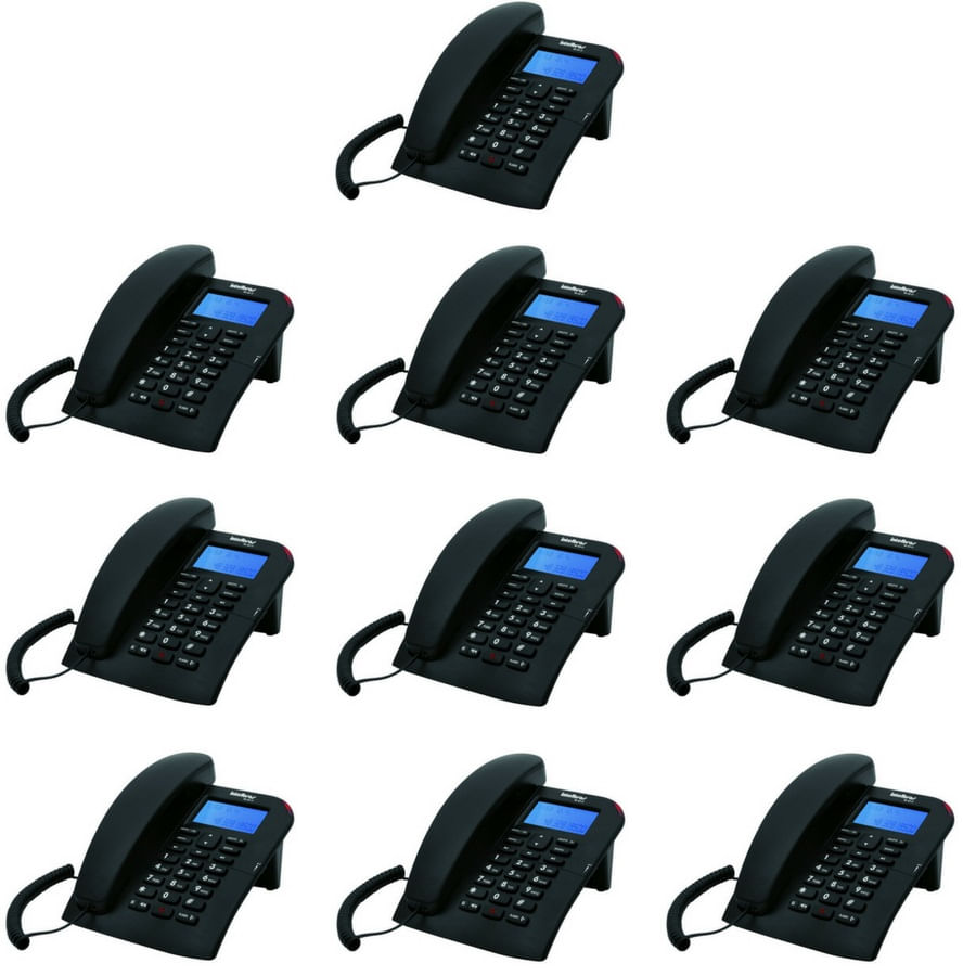 Miniatura Kit 10 Telefone com fio TC 60 ID Intelbras Com id Viva Voz Homologação: 136132205567