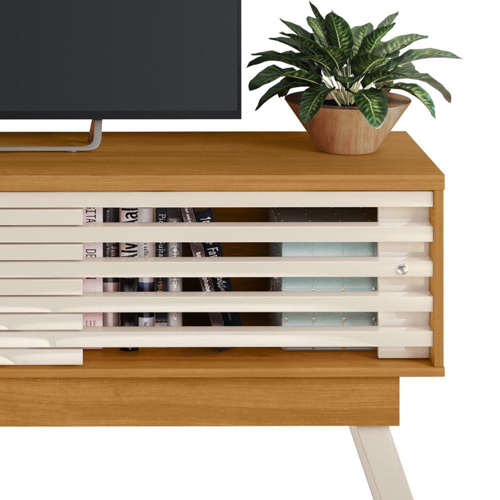 Miniatura Rack Bancada De Tv 65 Pol 150cm Keli Z10 Off/cinamomo - Mpozenato