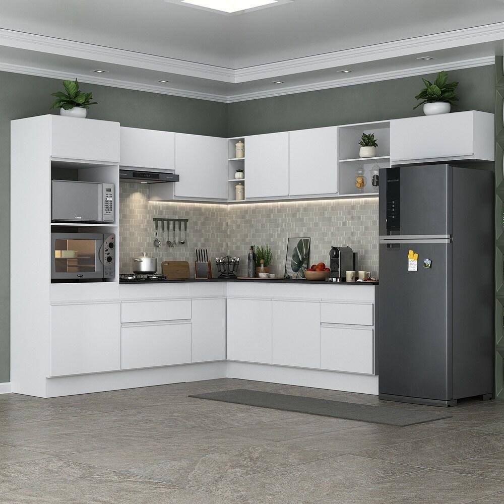 Armário De Cozinha Completa De Canto Multimóveis Branco