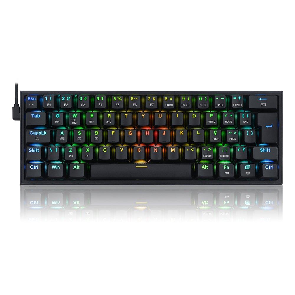 Miniatura Teclado Gamer Fizz Pro K616 Rgb Switch Brown - Preto