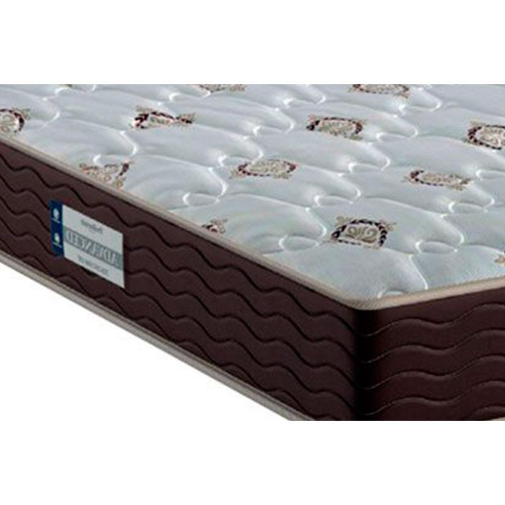 Miniatura Cama Box Baú Queen: Colchão Espuma Probel D33 / Ep Tech1500 Double Face + Base Brown(158X198)