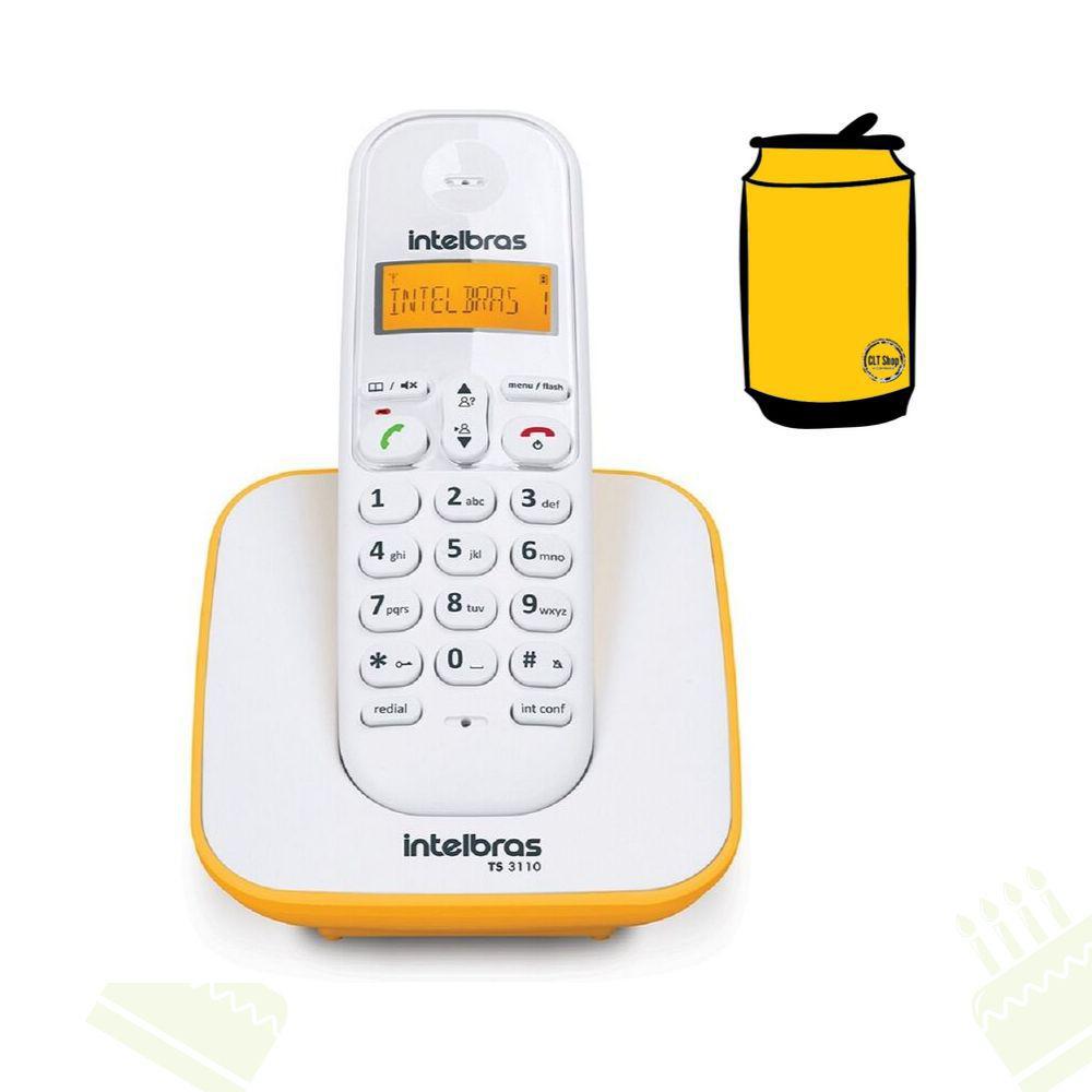 Miniatura Aparelho Telefone Fixo Semfio Digital Amarelo Intelbras Bina