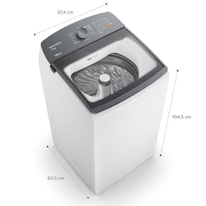 Máquina de Lavar Brastemp BWF14AB 14kg Smart Sensor Ciclo Tira Mancha Cesto Inox Branca 110V
