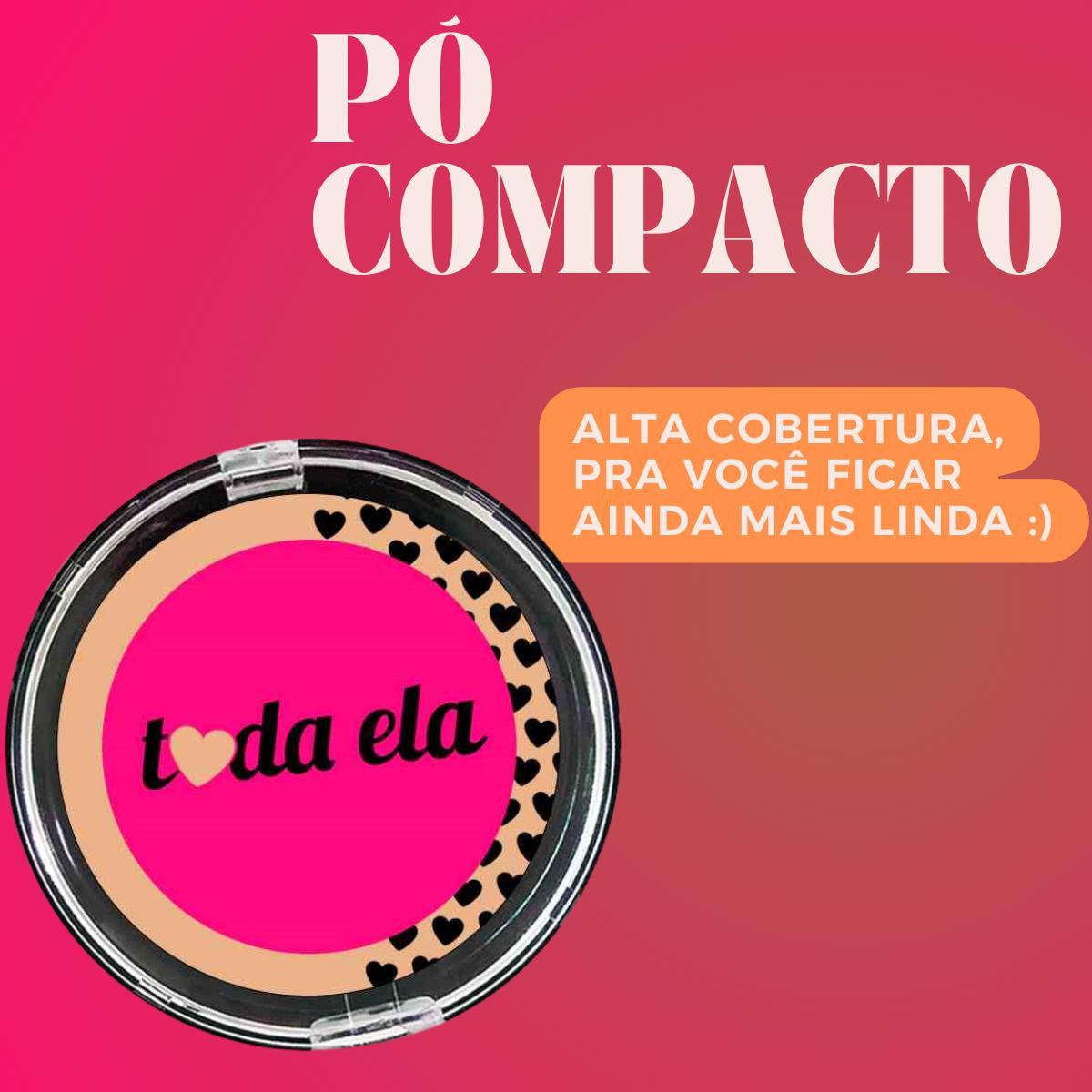 Miniatura Base De Maquiagem Em Pó Compacto Pele Bege 10G Pó De Rosto