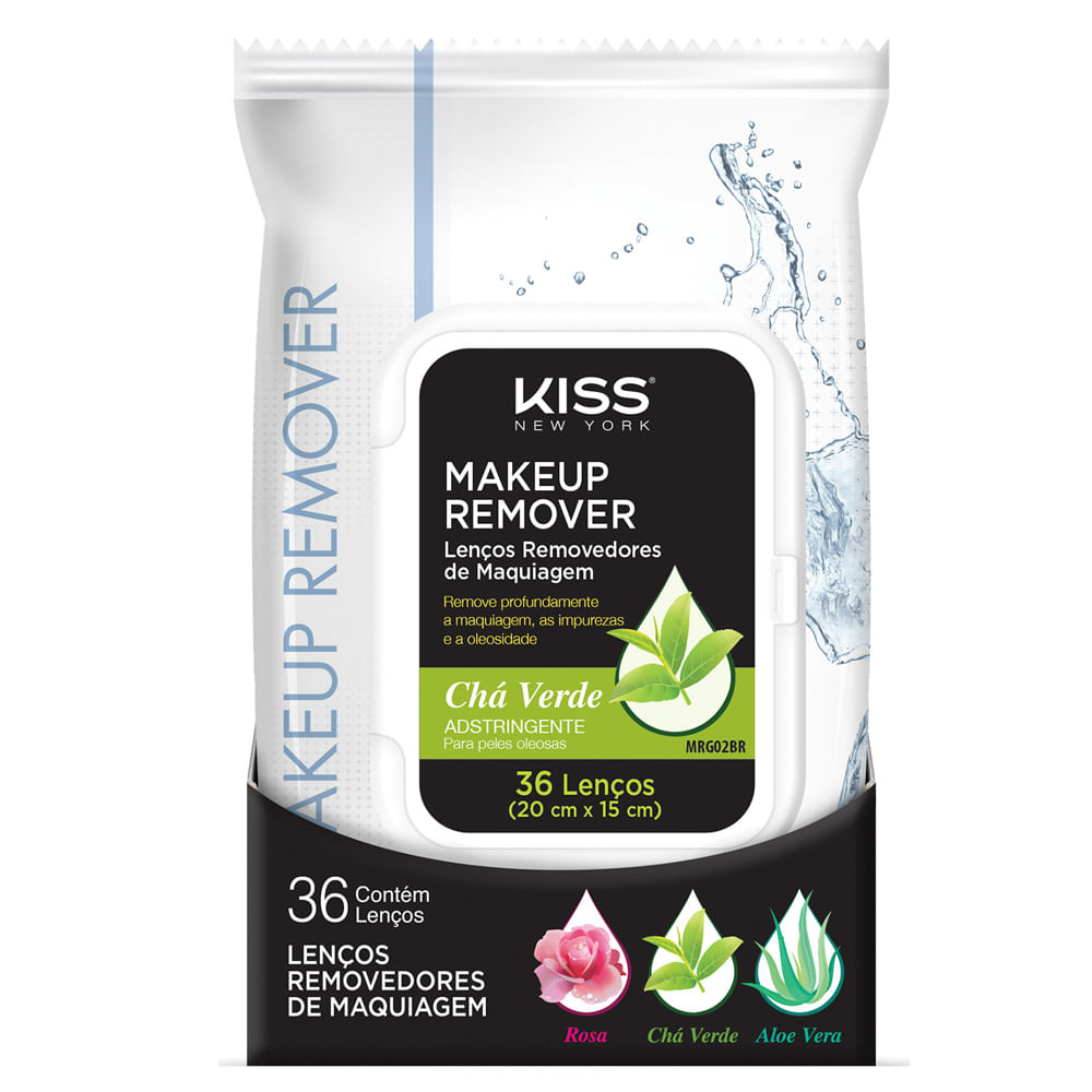 Miniatura Lenço Demaquilante RK by Kiss Rosa Chá Verde 36 Un