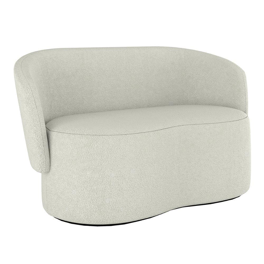 Miniatura Sofá Orgânico 2 Lugares Bouclê Sala De Estar Balaqui Decor Cor:boucle Bege Boucle Bege