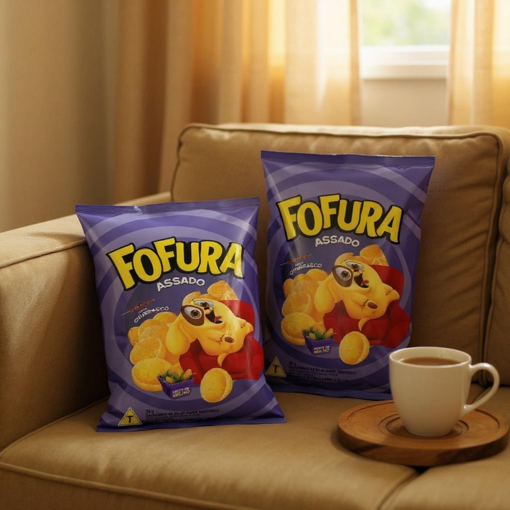 Kit 40 Salgadinhos Fofura Sabor Churrasco 35Gr Crocante