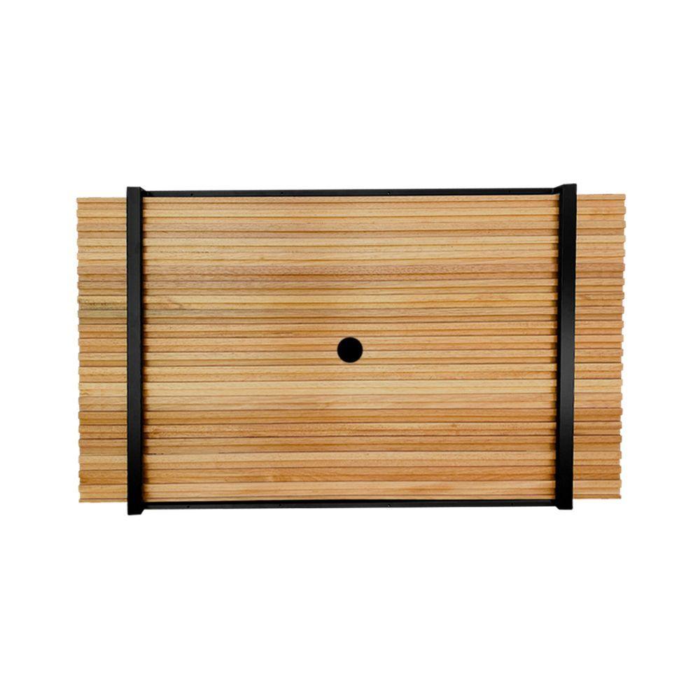 Miniatura Painel Para Tv Até 65 Polegadas Ripado Becca Estilo Industrial 180 X 90cm Marrom