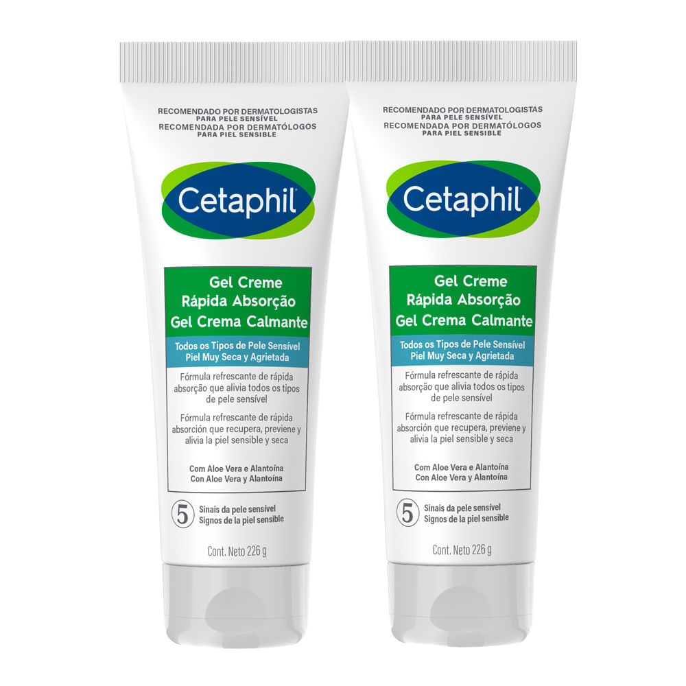 Miniatura Kit 2 Cetaphil Gel Creme Calmante Rápida Absorção 226g