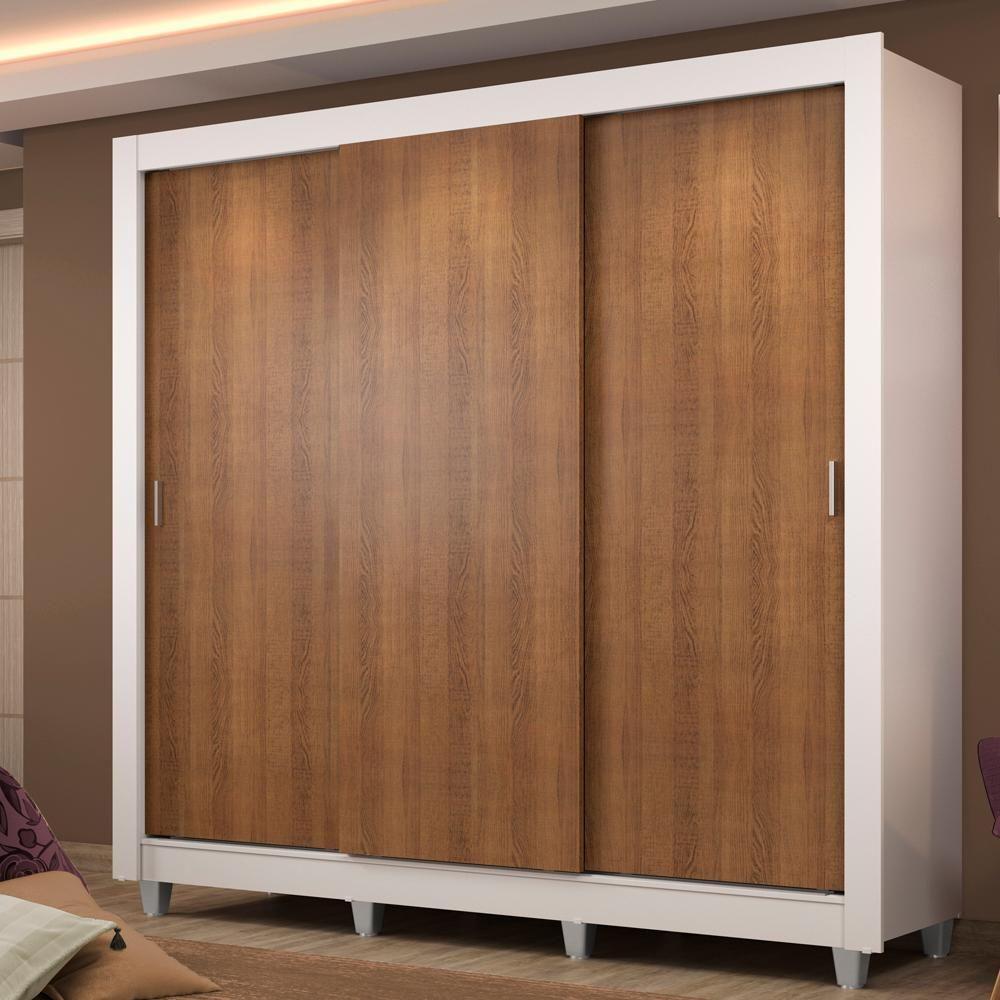 Miniatura Guarda Roupa Casal Lyon 3 Portas de Correr 4 Gavetas Madesa