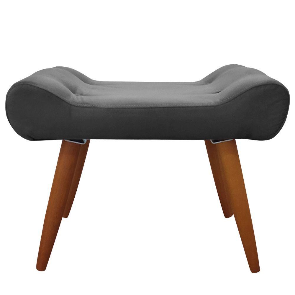 Miniatura Puff Deativo Lara Veludo Chumbo