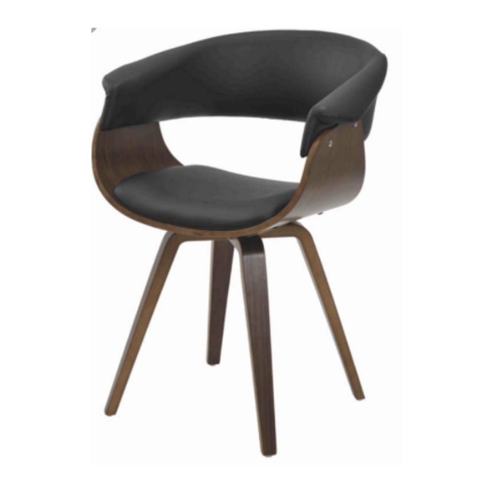 Miniatura Cadeira Com Braço Giratória Betina Rivatti Estrutura Em Madeira E Revestimento Poliuretano (pu) Pret