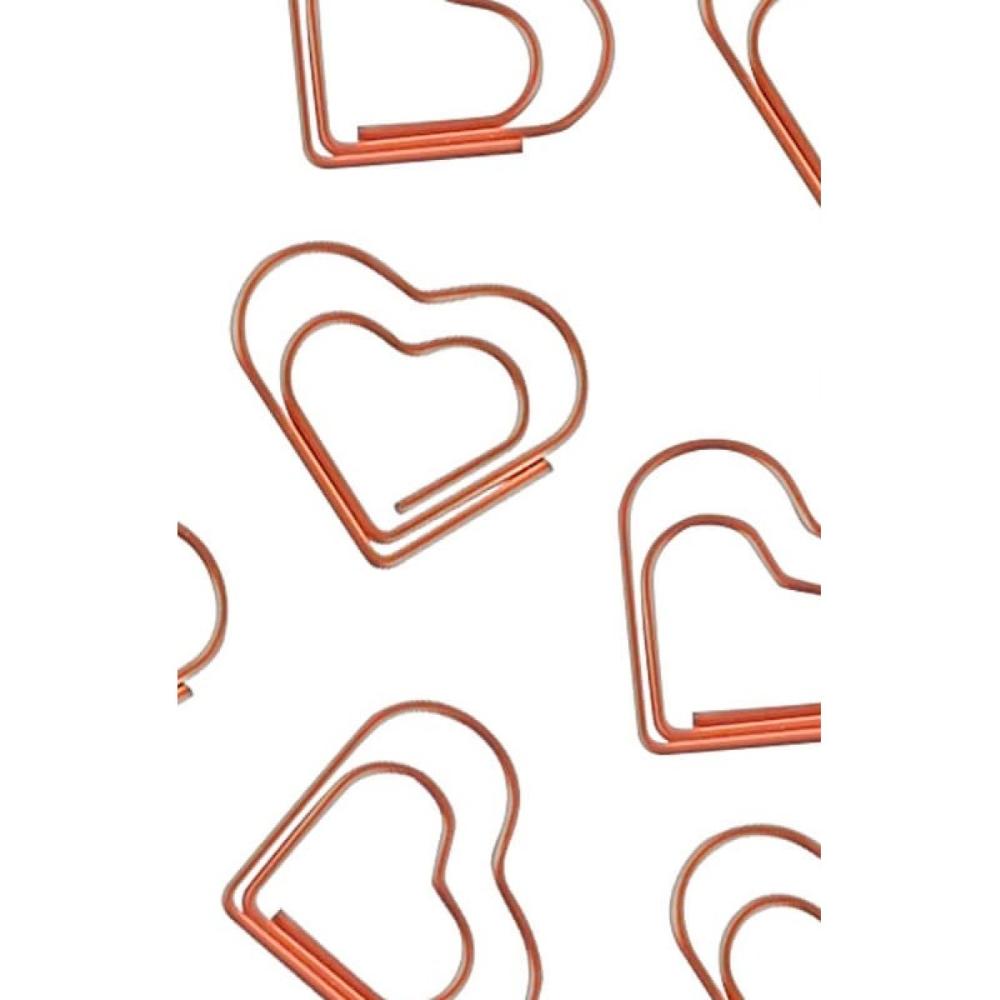 Miniatura Clips de coração Rose Gold (20 unidades)