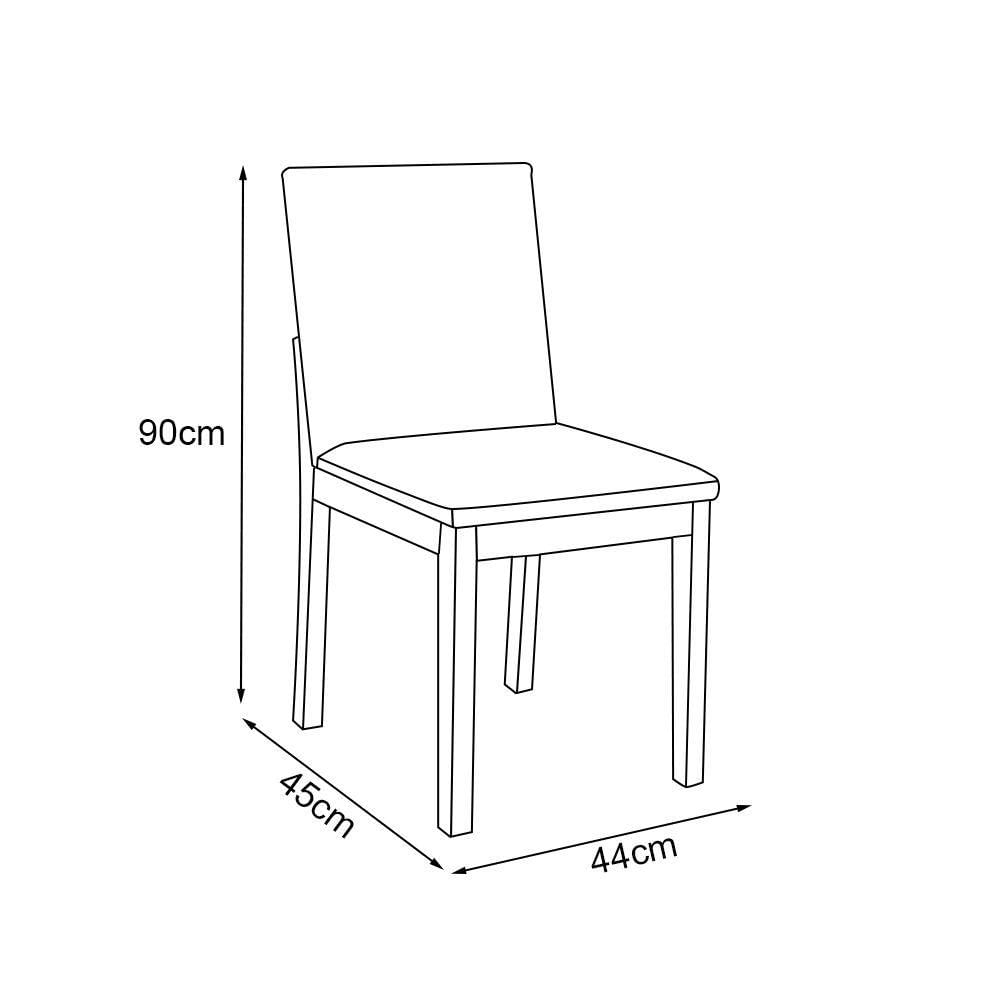 Miniatura Kit 2 Cadeiras De Jantar Estofadas Veludo Cinza Pérola Base Madeira Maciça