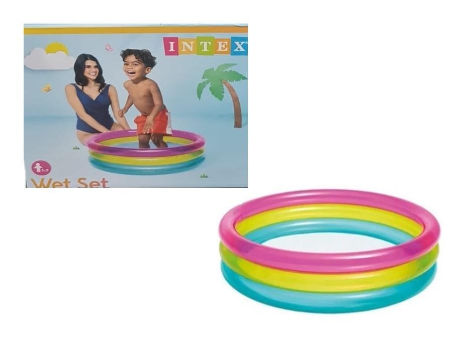 Miniatura Piscina Redonda Inflável Colorida 63 Litros Intex Infantil