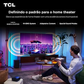 Smart TV 75" TCL 75C7K 4K QD-Mini Led 144Hz com Sistema Operacional Google TV