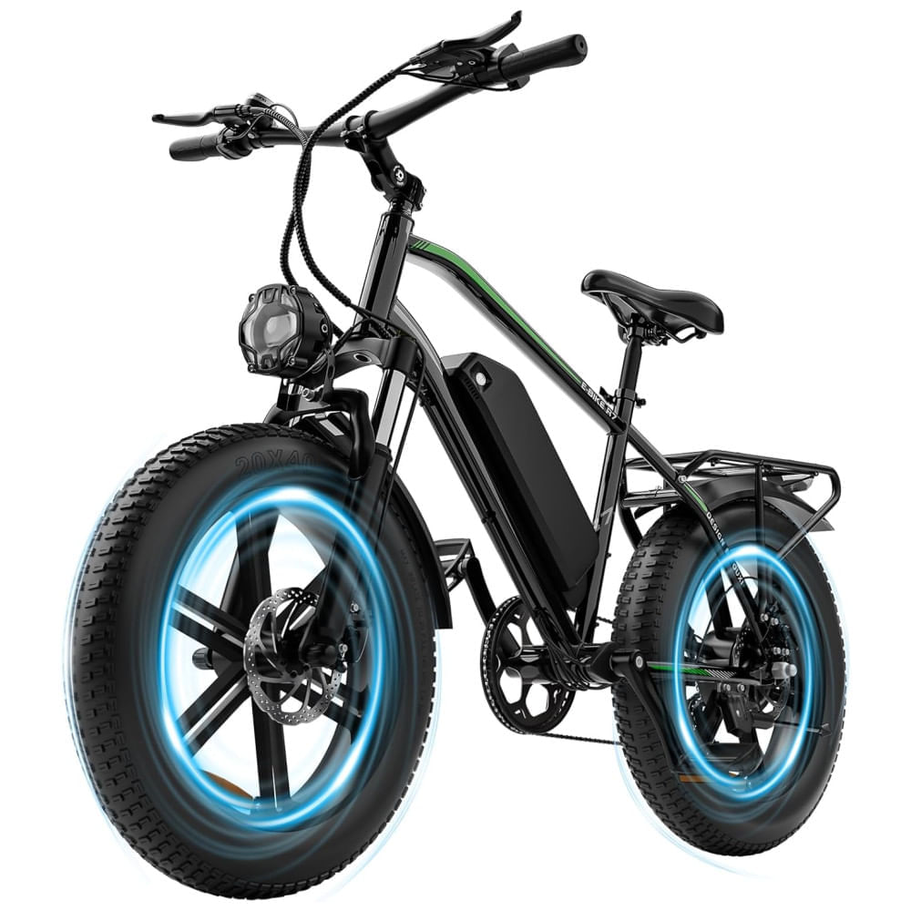 Miniatura Bicicleta Elétrica para Adultos 1000W com Motor de Pico, Até 40km/h Bateria Removível de 48V15AH, Alcance de 61km, Bicicleta Elétrica com Pneu Largo d