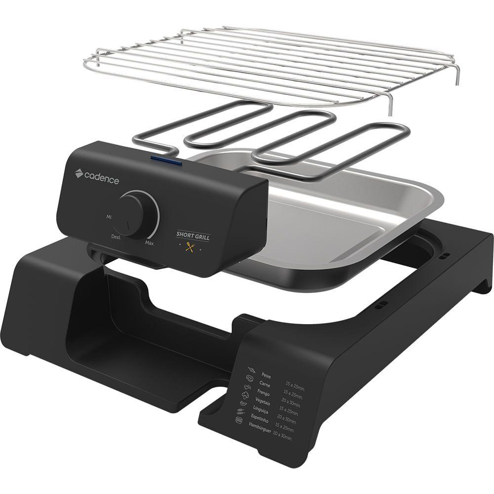 Miniatura Churrasqueira Elétrica Cadence Short Grill 220V