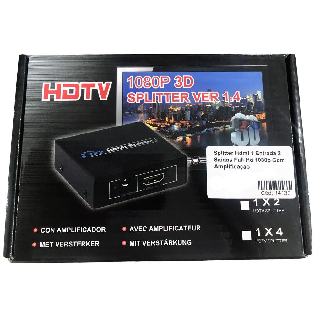 Splitterswitch Divisor Hdmi 1 Entrada 2 Saídas Full Hd 1080P