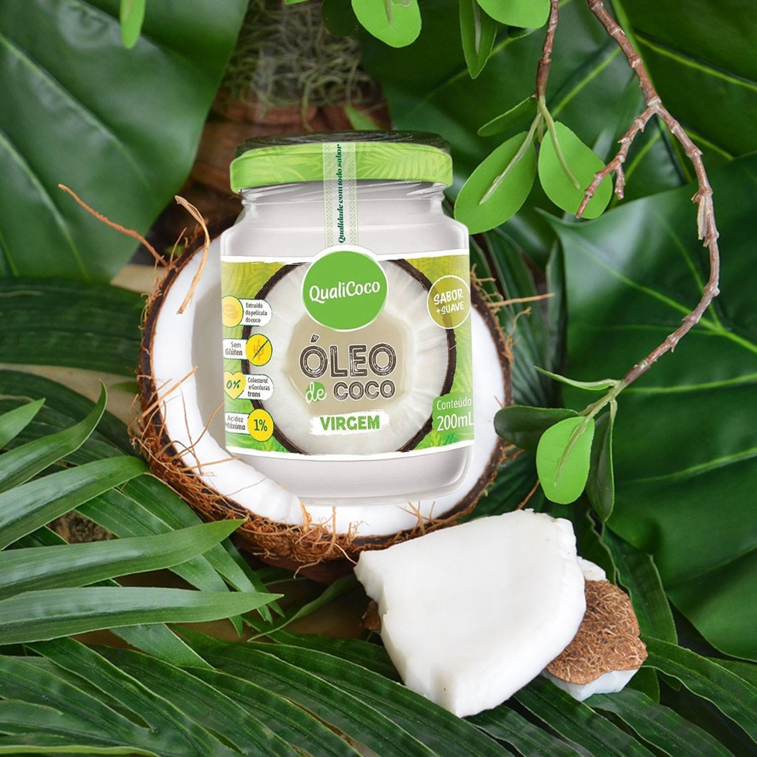 Miniatura Kit Com 4Und Óleo De Coco Virgem Qualicoco 200Ml