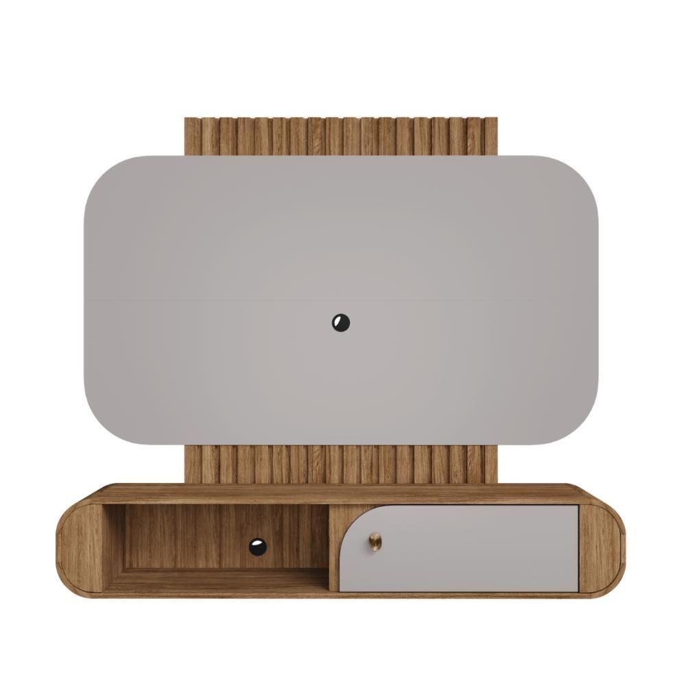 Miniatura Painel Tv 55 Polegadas Capivari Cinamomo Off-white