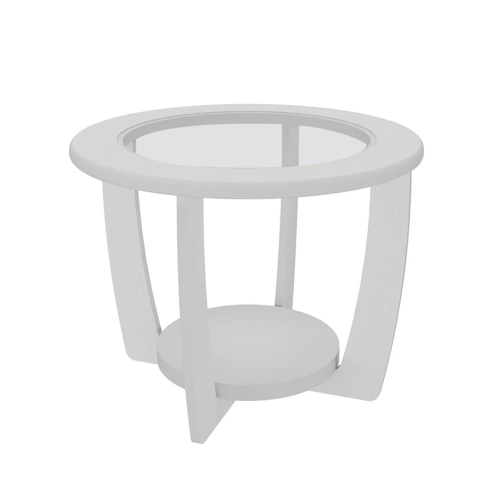 Miniatura Mesa de Centro Vidro Temperado Havai Branco