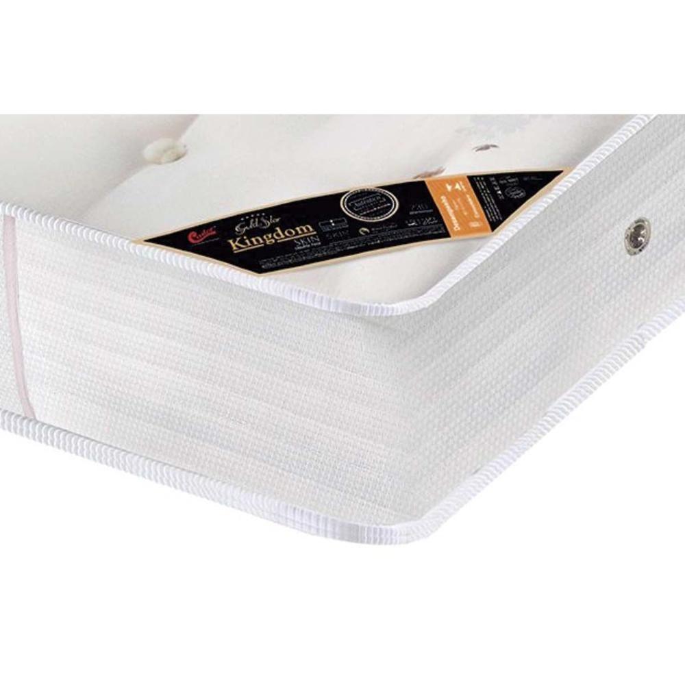 Miniatura Cama Box King: Colchão Molas Ensacadas Pocket Kingdom Skin + Base Crc Courano White(193x203)