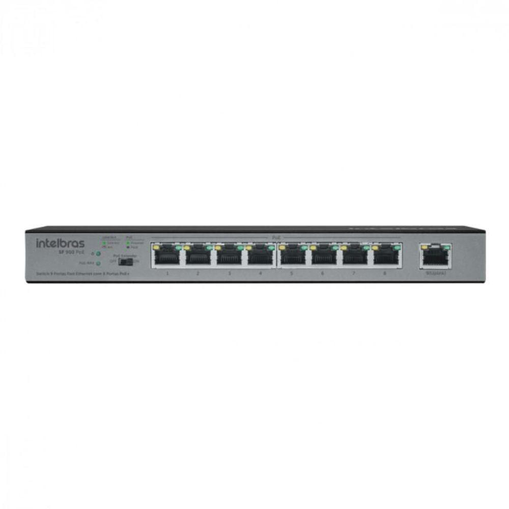 Miniatura Switch 9 Portas Fast Ethernet C/ 8 Portas Poe+ Sf 900 Hi-Poe 4760040