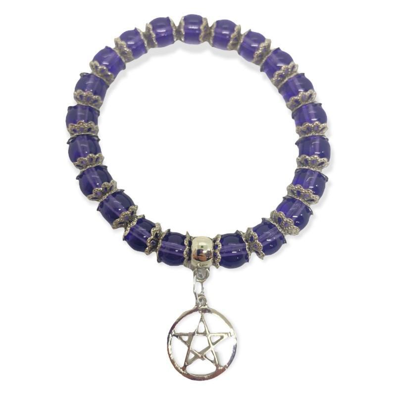 Miniatura Kit Com 3 Pulseiras Wicca Negra E Roxa