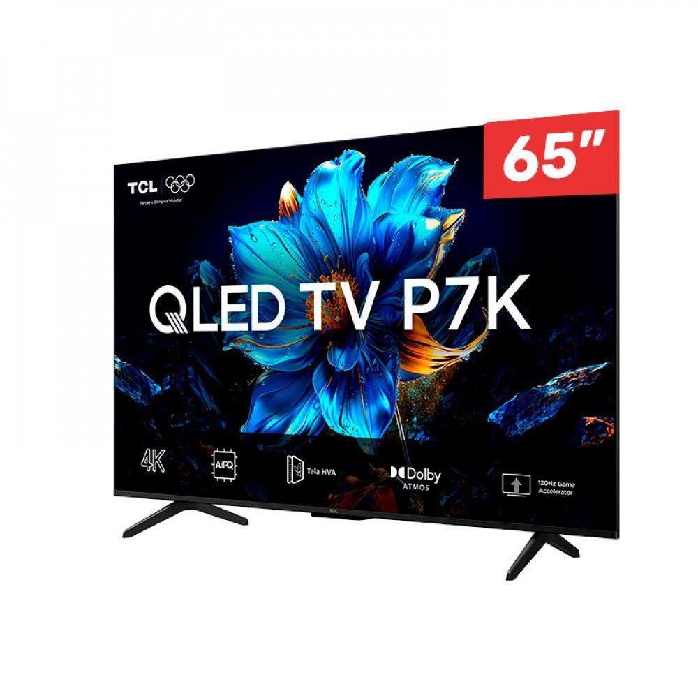 Miniatura TV TCL 65 65PK7 QLED Smart 4K UHD Wifi Dual Cvoz Google Assi Preto Bivolt