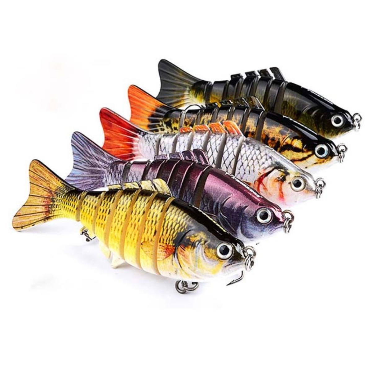 Miniatura 05 Isca Artificial Lambari Para Tucunaré Dourado Traira 10Cm