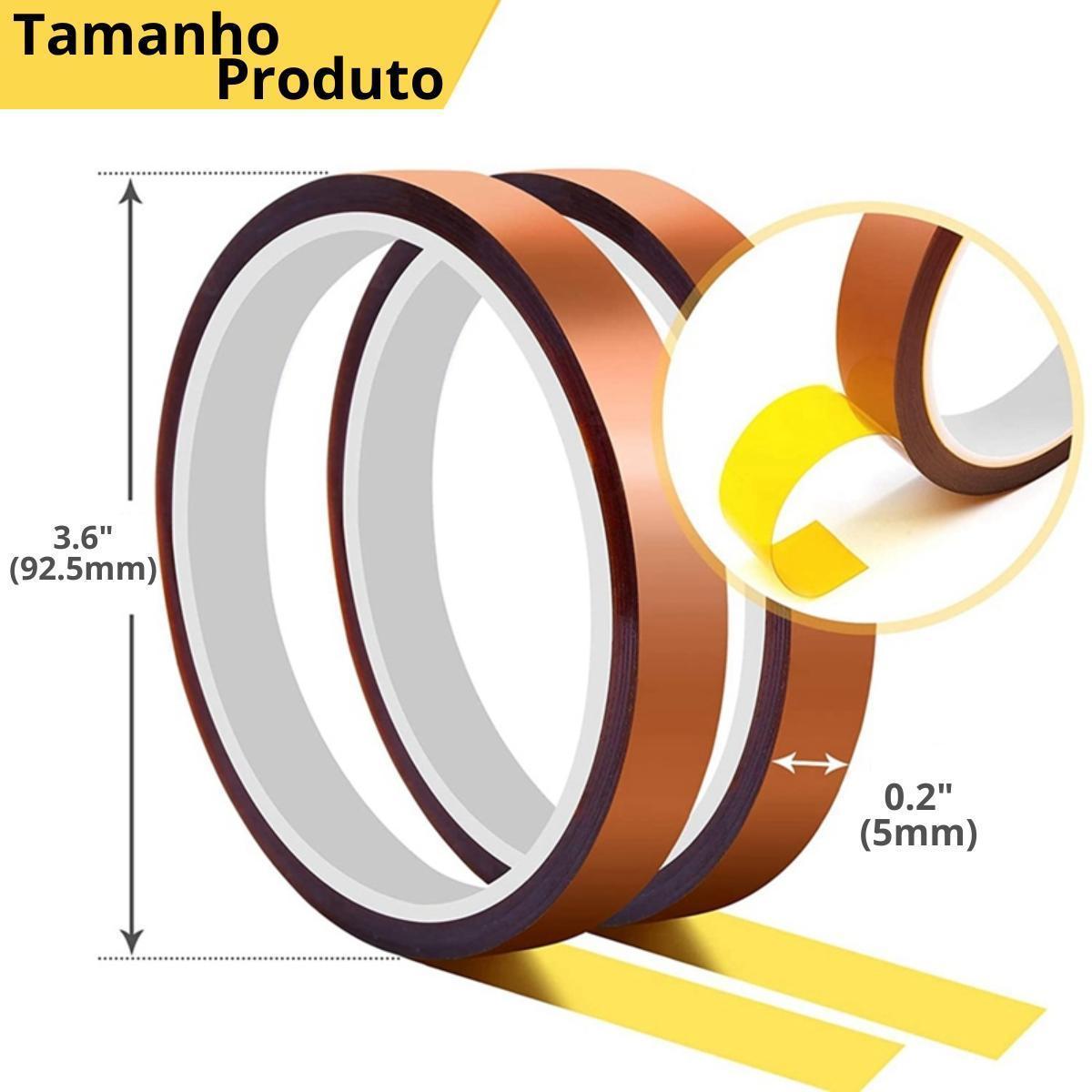 Miniatura Fita Térmica Sublimação 5Mm X 33Mts Tipo Kapton