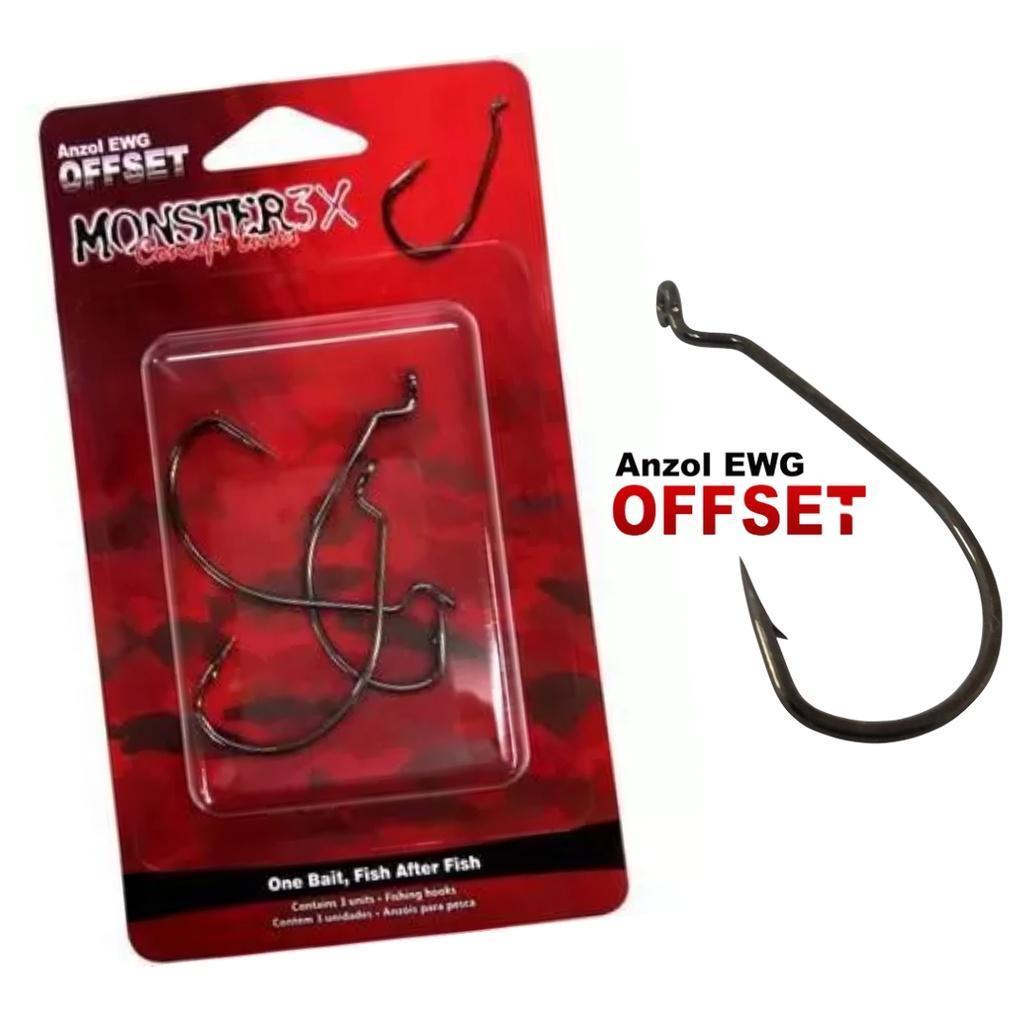 Miniatura Anzol Offset Ewg Monster 3X 3 Unidades- Nº 4/0