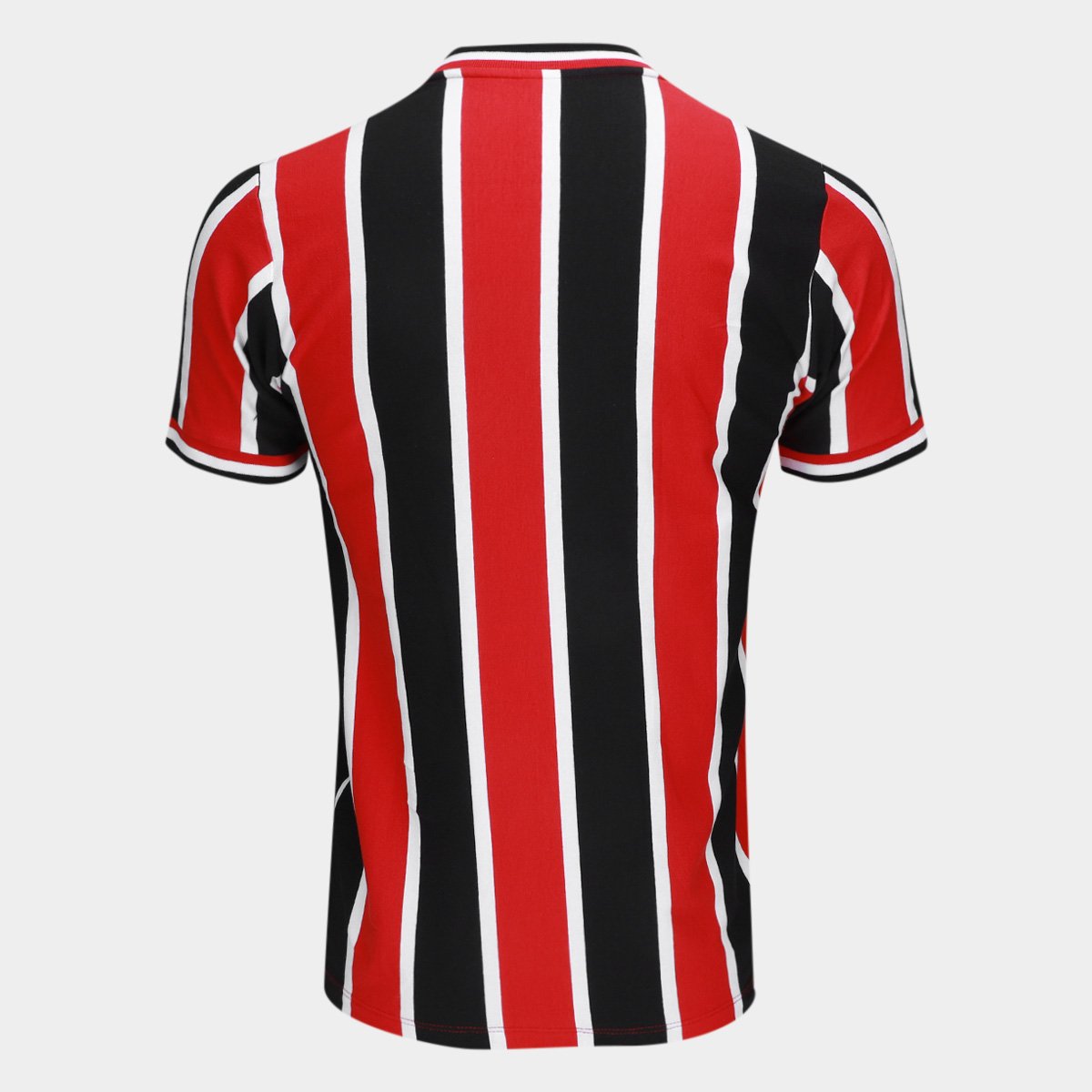 Miniatura Camiseta São Paulo RetrôMania 1969 Listrada Masculina Vermelho+Preto - G