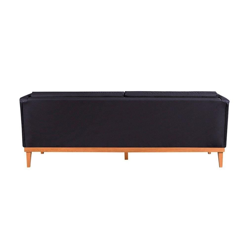 Miniatura Sofá Expert 4 LUG Corino 81x219x85 cm Preto