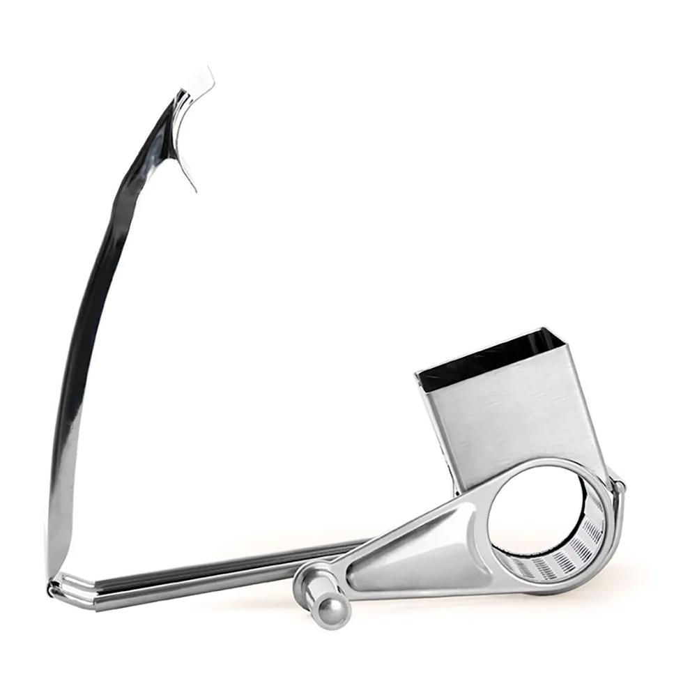 Miniatura Ralador De Queijo Manual Aço Inox Profissional 2 Cm Inox - Ralador - Queijo