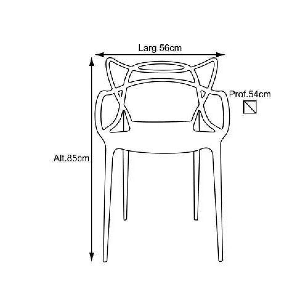 Miniatura Cadeira Allegra Sala De Jantar Amarelo - D´rossi