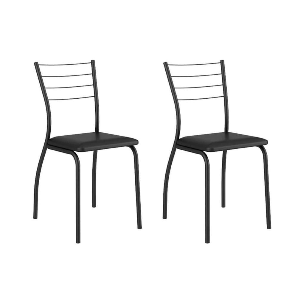 Kit 2 Cadeiras 1700 Prata Assento Courano Cacau