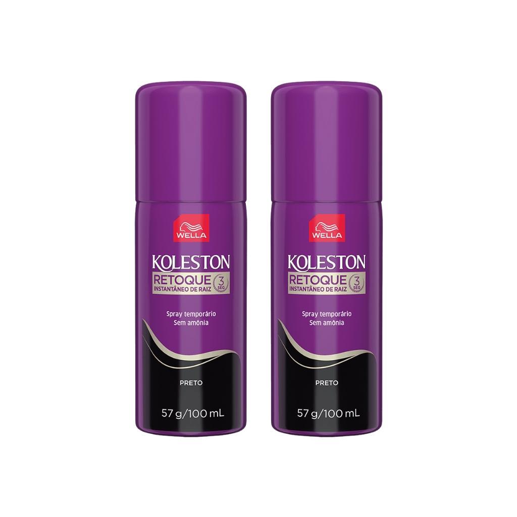 Miniatura Coloraçao Koleston Retoque Spray Preto 100Ml - 2Un