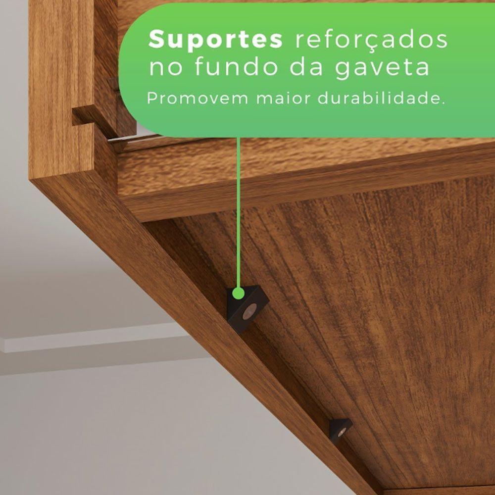 Miniatura Guarda Roupa 8 Portas Com Espelho 4 Gavetas Milano Imop Móve Cinamomo Com Off White