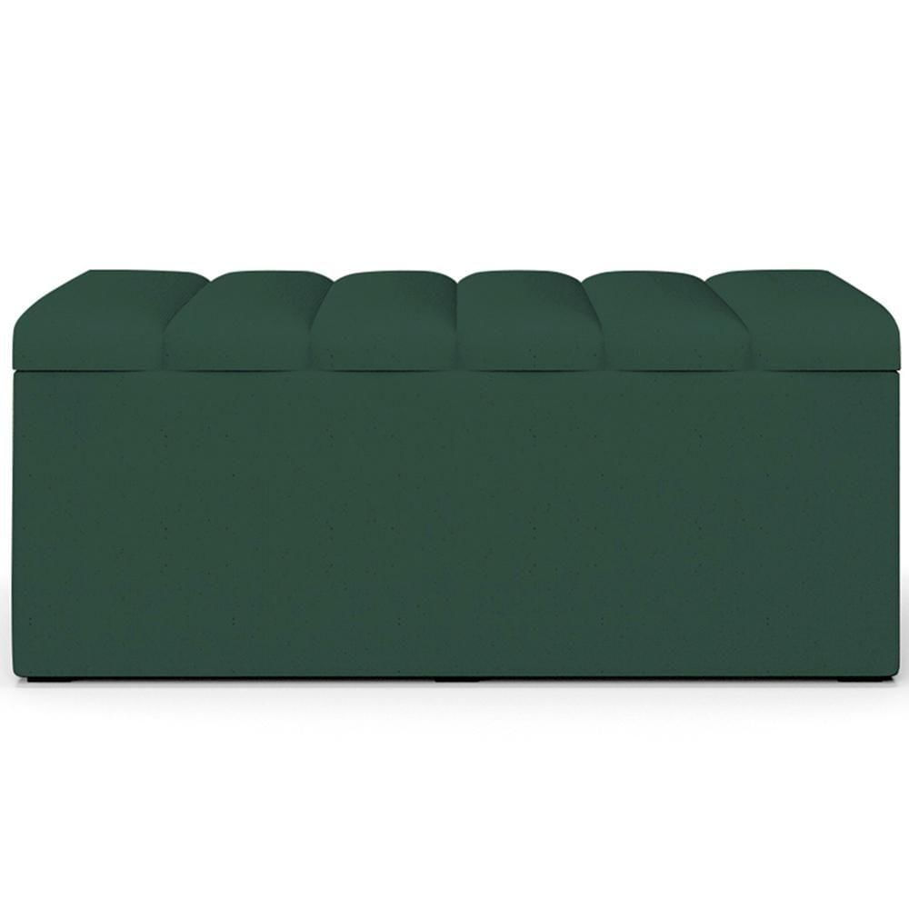 Miniatura Calçadeira Recamier Baú Dália 100X50cm W01 Verde Musgo