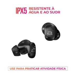Miniatura Fone de Ouvido Aiwa Earbud AWS-EB-03-B Bluetooth IPX5 ANC Modo Ambiente – Preto
