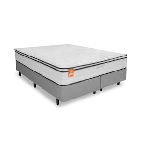 Miniatura Cama Box Casal King Size MGA Itaflex Colchão Inducol Montreal, Box Bipartido e Molas Ensacadas Europillow