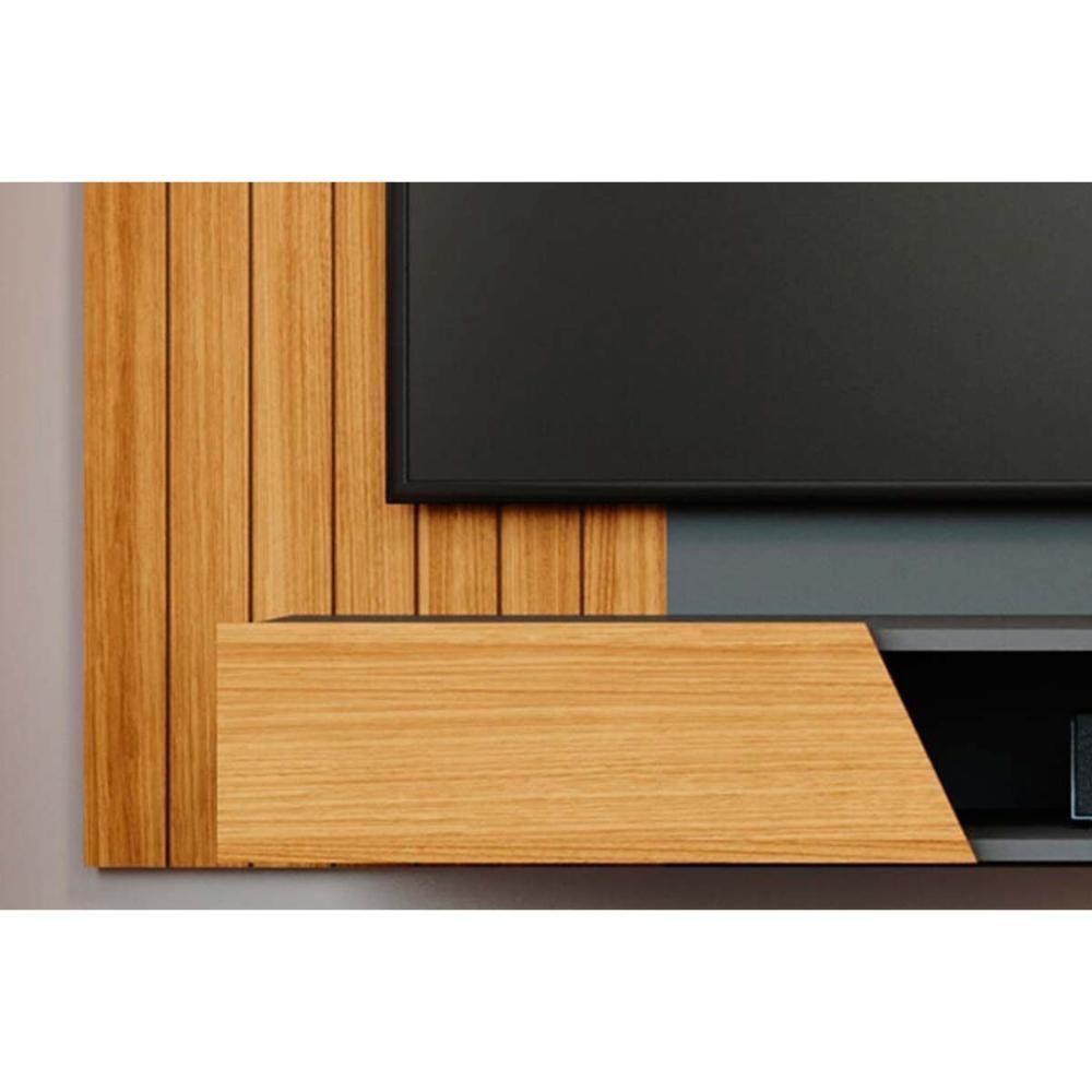 Home P/tv Até 70 Pol Santiago C/ Prateleiras E Nichos 180x135cm Cinamomo/off White - Permóbili