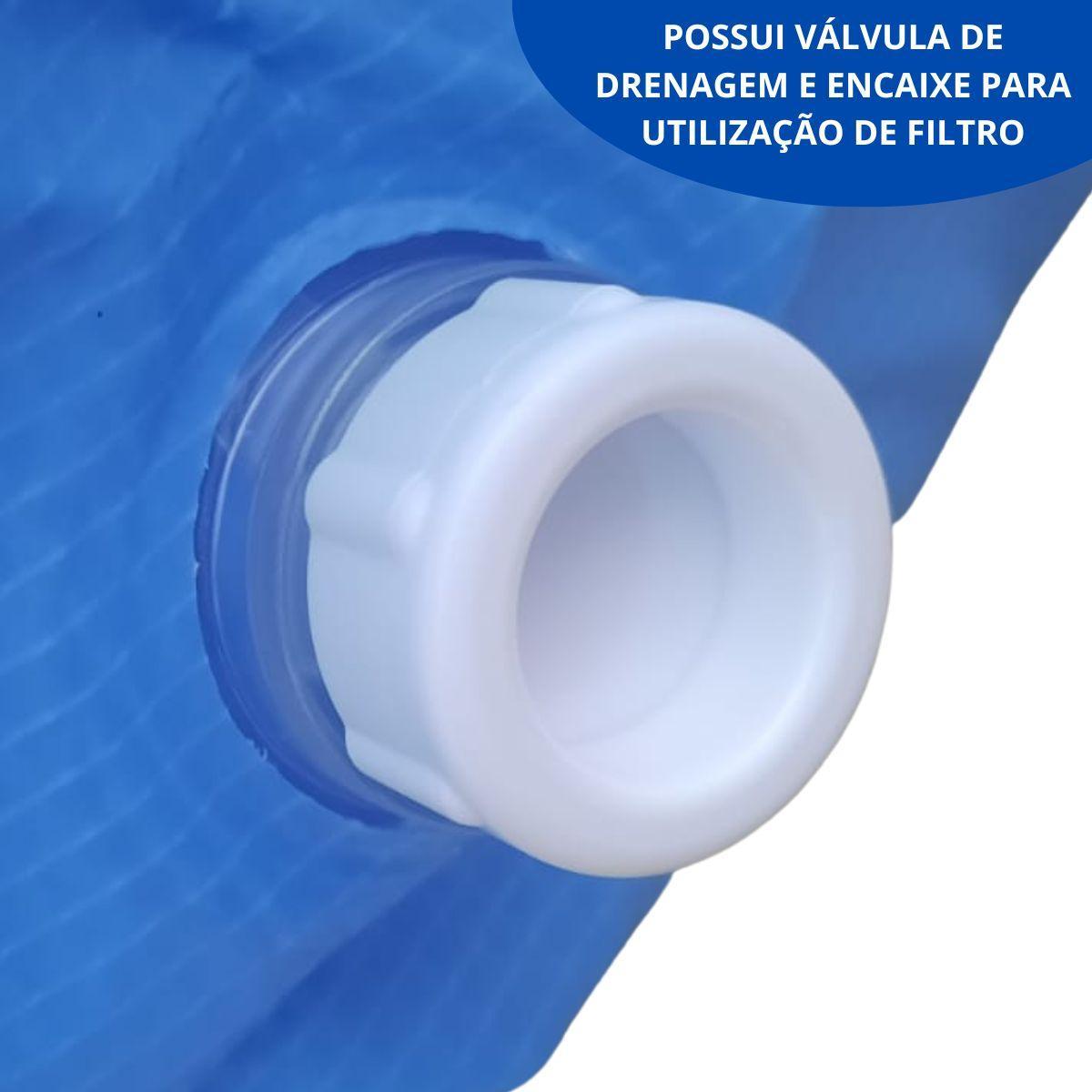 Piscina 6800 Litros Estruturada Com Válvula De Drenagem